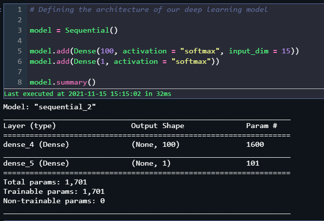 compile our model using Adam optimizer